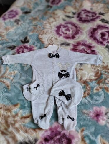 oğlan uşaq geyimləri: Uşaq dəsti, Uniseks, 0 - 3 ay — 4