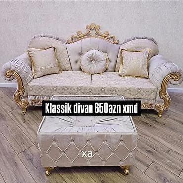 klasik divan: Klassik üslubda divan dəsti - Klassik divan – 650 AZN (şəkildə — 1