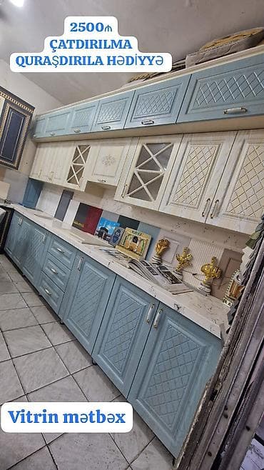 *2500₼ yeni vitrin MƏTBƏX mebeli SATILIR*‼️ ÖLÇÜ:-4.3 ÜZƏRİNDƏ — 1