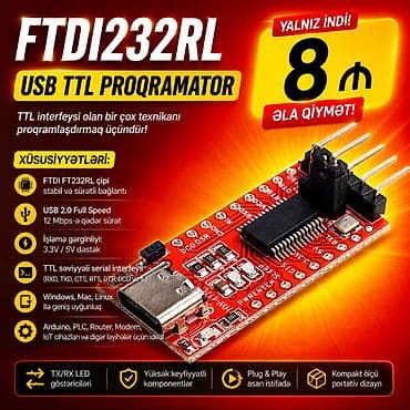 USB proqramator CH340, CP2112, CH340G, FTDİ232RL, ST-Link TP4056 lalafo.az -da USB proqramator CH340, CP2112, CH340G, FTDİ232RL, ST-Link TP4056
