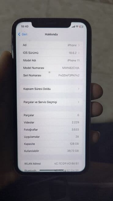 Elektronika: IPhone 11, 128 GB, Gümüşü, Qırıq — 4