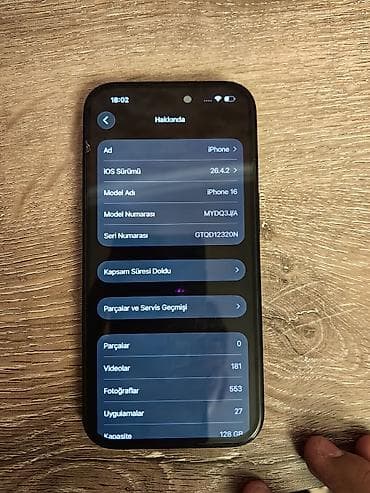 iphone 11 qiyməti: IPhone 16, 128 GB, Qara, Simsiz şarj, Face ID, Sənədlərlə — 4