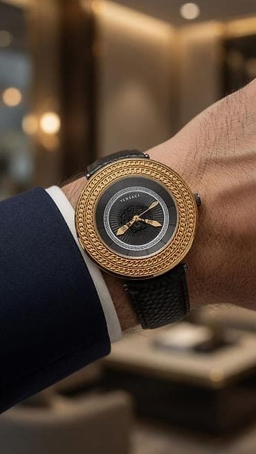 qizil 583: Qol saatı, Versace, rəng - Qızılı — 4