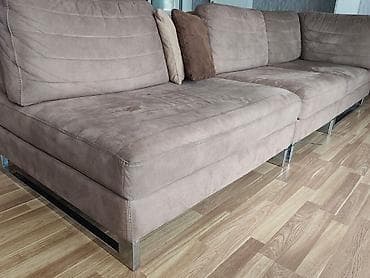 acilan divan: Modul tipli künc/divan dəsti - Rəng: taupe/bej tonları - Parça — 4