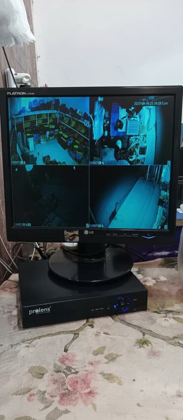 DVR APARATI 4 PORT+4 KAMERA+MONİTOR, +QİDA BLOKU +,Hard disk