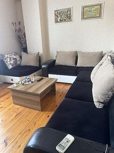 İşlənmiş, Künc divan, Qonaq otağı üçün, Açılan — 2