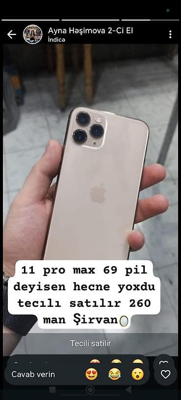 iphone x batarya orjinal: IPhone 11 Pro Max, Qızılı — 1