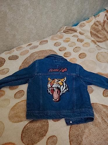 Uşaq üst geyimləri dəsti 1) Sarı-mavi yüngül qapüşonlu gödəkçə - Ön — 3