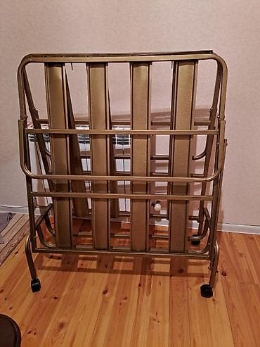 yataq ortuleri: Təkərli metal qatlanan çarpayı karkası - Material: Mis polad — 5