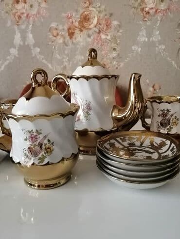 set qablari: Çay dəsti, rəng - Ağ, Keramika, 5 nəfərlik — 2