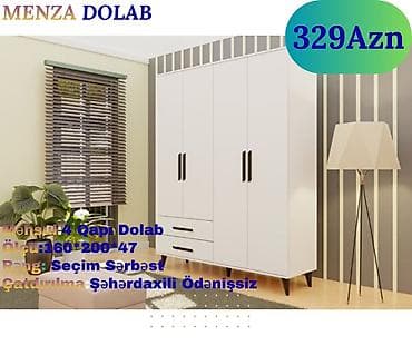 uzun radiator: Yeni, 4 qapılı, Siyirməli, Ağ, Digər material, Açılan, Düz dolab — 1