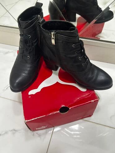 Çəkmələr: Ölçü: 38, rəng - Qara, İşlənmiş — 2