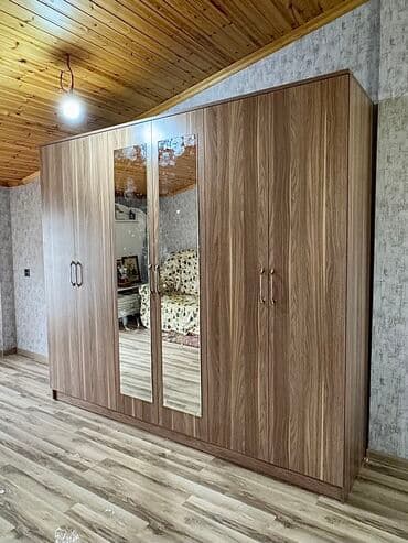 ışkaf: Yeni, Açılan, 6 qapı Düz dolab, Qarderob, paltar dolabı, Azərbaycan — 2