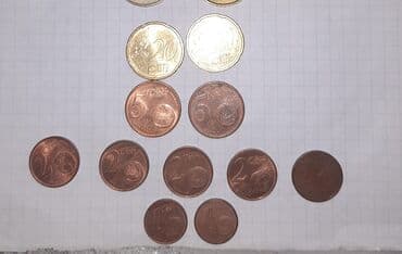 suvenir pullar: 20cent- 2eded; 5cent- 2eded; 2cent- 5eded; 1cent- 2eded. Avro xırda — 1