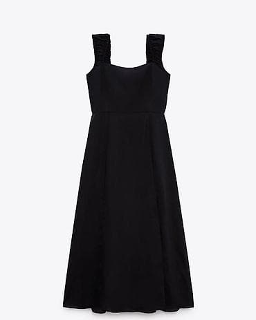 hicab paltar: Zərif atlas effektli qara bluz. - Dizayn: Yüksək yaxa və ön hissədə — 7