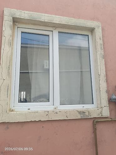 plasik qapi: PVC plastik pəncərə - Material: Ağ PVC profil - Konstruksiya: İki — 2