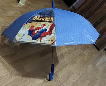 Uşaq çətiri – Spider-Man dizaynlı - Rəng: mavı - Dizayn: 2 seqmentdə