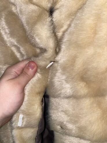 дубленки в баку: Real müstəriyə endirim olunacağ Zərif xanım kürkü – krem/bej rəngdə — 5