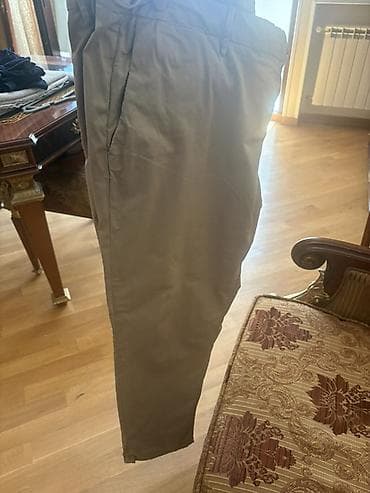 Şalvarlar: Klassik Şalvar, Massimo Dutti, XL, rəng - Bej — 1