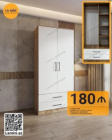 hamam ucun rəf: 2 qapılı, Siyirməli, Ağ, Digər material, Açılan, Düz dolab — 1