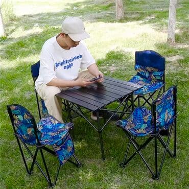 toxunma saplar satisi: Yeni, Dördbucaq masa, 4 stul, Açılan, Skameykalar ilə — 1