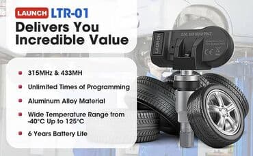 датчик температуры: Launch tpms təkər sensoru spesifikasiya: i̇şləmə tezliyi: 315 mhz — 4