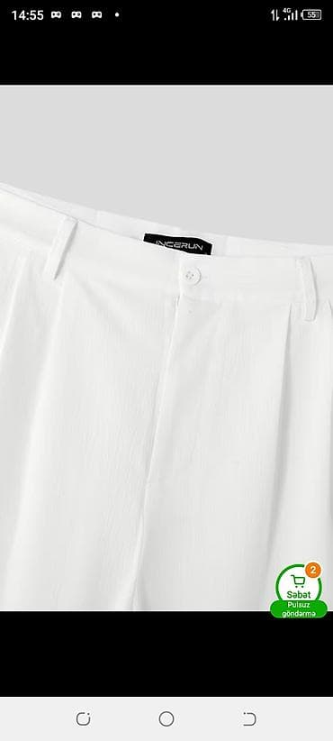 Kişi geyimləri: Şort, L, rəng - Ağ — 3