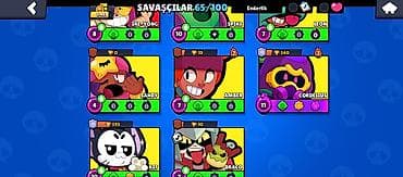 Kişi geyimləri: Brawl Stars oyunu üçün hesab - Kuboklar: 17 481 - Döyüşçülər: 65/100 — 2