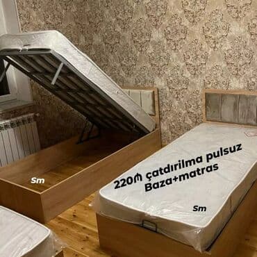 Sifarişlə çarpayılar: Təknəfərlik çarpayı, Bazalı, Matras ilə, Siyirməsiz, Azərbaycan