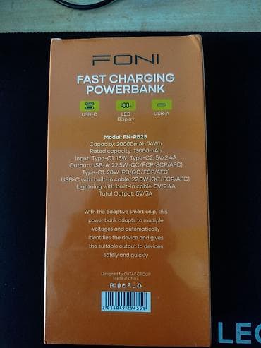 akumulator bars 100ah: Повербанк 20000 мАч, Новый — 2