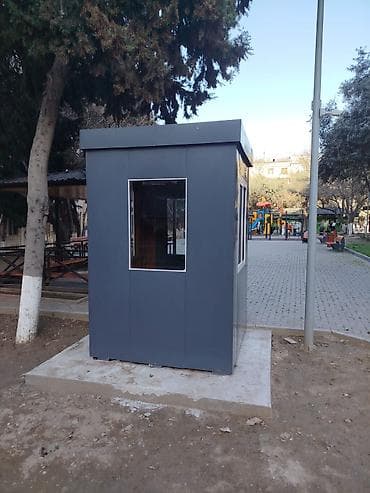 qapi: PVC profilindən hazırlanmış mühafizə/post kabini - Ölçü: təxmini 2,5 — 10