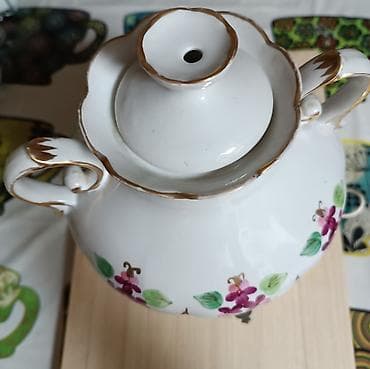 Porşelen elektrikli samovar/çay qızdırıcısı - Material: Ağ parlaq