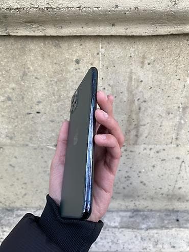 iphone 15 pro qiymet: IPhone 11 Pro Max, 64 GB, Matte Midnight Green, Zəmanət, Simsiz şarj, Face ID — 6