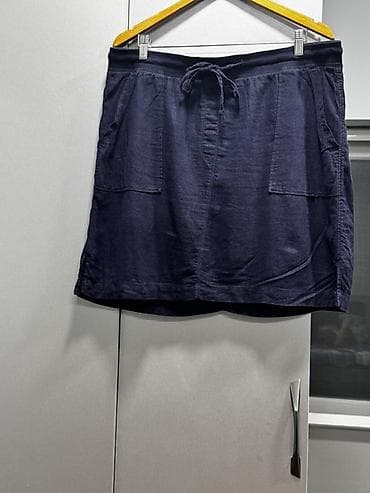 kətan paltar: M&S Collection ətək - Rəng: tünd göy/navy - Model: mini/orta — 1