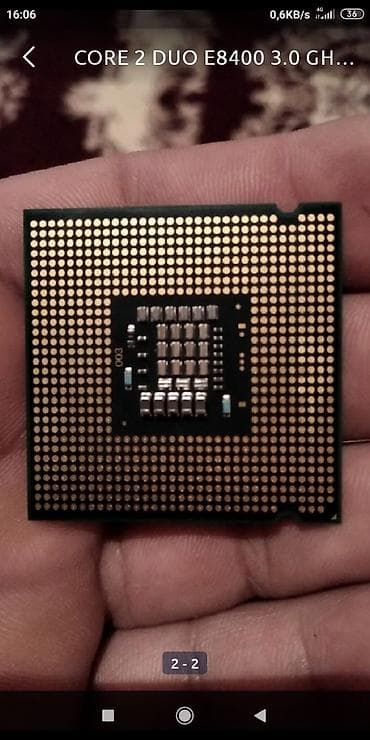 dell komputer: Prosessor Intel Core 2 Duo E8400, 2-3 GHz, 5 nüvə, İşlənmiş — 2