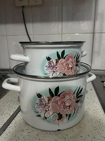 buxar qazan: Qazan, rəng - Ağ, Alüminium — 2