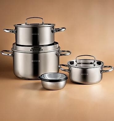 Посуда для готовки: Кастрюля, цвет - Серебристый, Нержавеющая сталь, Karaca — 1