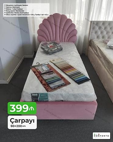 Çarpayı – 90×200 sm - Mexanizm: açılmayan, bazasız - Sıyırma