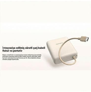 xiaomi pad: Xiaomi 33W Power Bank – 10 000 mAh (daxili kabel ilə) - Sürətli — 6