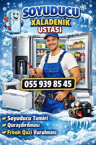 Ремонт телевизоров: Xaladenik (soyuducu) ustası xidməti 🚨 Soyuducu İşləmir? 1 Saatda Usta — 1