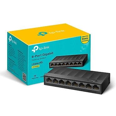 tp link 3 antenli modem: TP-Link LiteWave LS1008G – 8-Port Gigabit Desktop Switch - 8 ədəd — 1