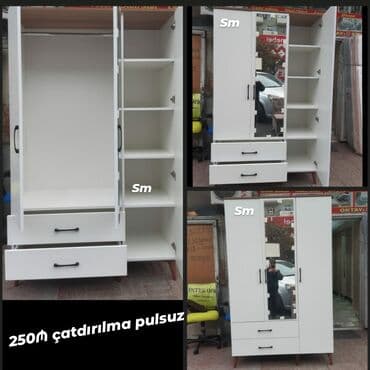 Dolablar: Yeni, Açılan, 3 qapılı Düz dolab, Dolab, Azərbaycan — 1