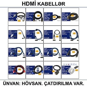 wifi modem usb: HDMİ DVİ VGA Display Port Type-C USB Kabellər 📍Ünvan: Bakı şəh — 10