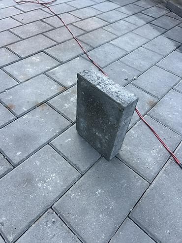 beton pliteler: Beton səki daşları (pavers) – boz rəng - Ölçü: təqribən 20 x 10 sm — 2