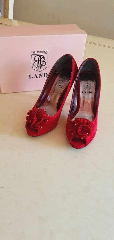 женские шлепанцы на каблуке: Туфли, Размер: 38.5, Б/у — 3