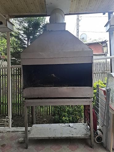 kafe avadanligi: Sənaye tipli paslanmayan poladdan manqal/şiş kabab sobası və — 3