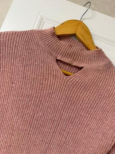 тонкие мужские свитера: Qadın sviteri - Model: İncə zolaqlı trikotaj, bədənə oturan kəsim - — 2