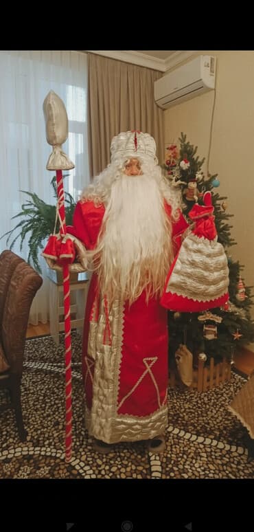 детский костюм ковбоя: Saxta baba kostyumu təzədir tam komplekt satilir xalat, zinqirovlu — 3