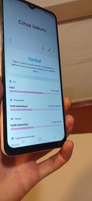 Elektronika: Samsung Galaxy A23, 128 GB, rəng - Bej, Barmaq izi — 3