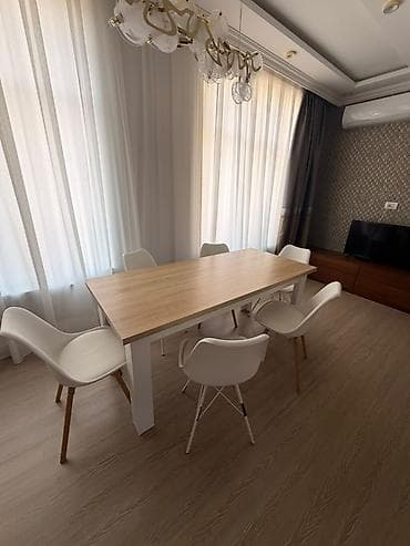 Qonaq otağı üçün, İşlənmiş, Kvadrat masa, 6 stul